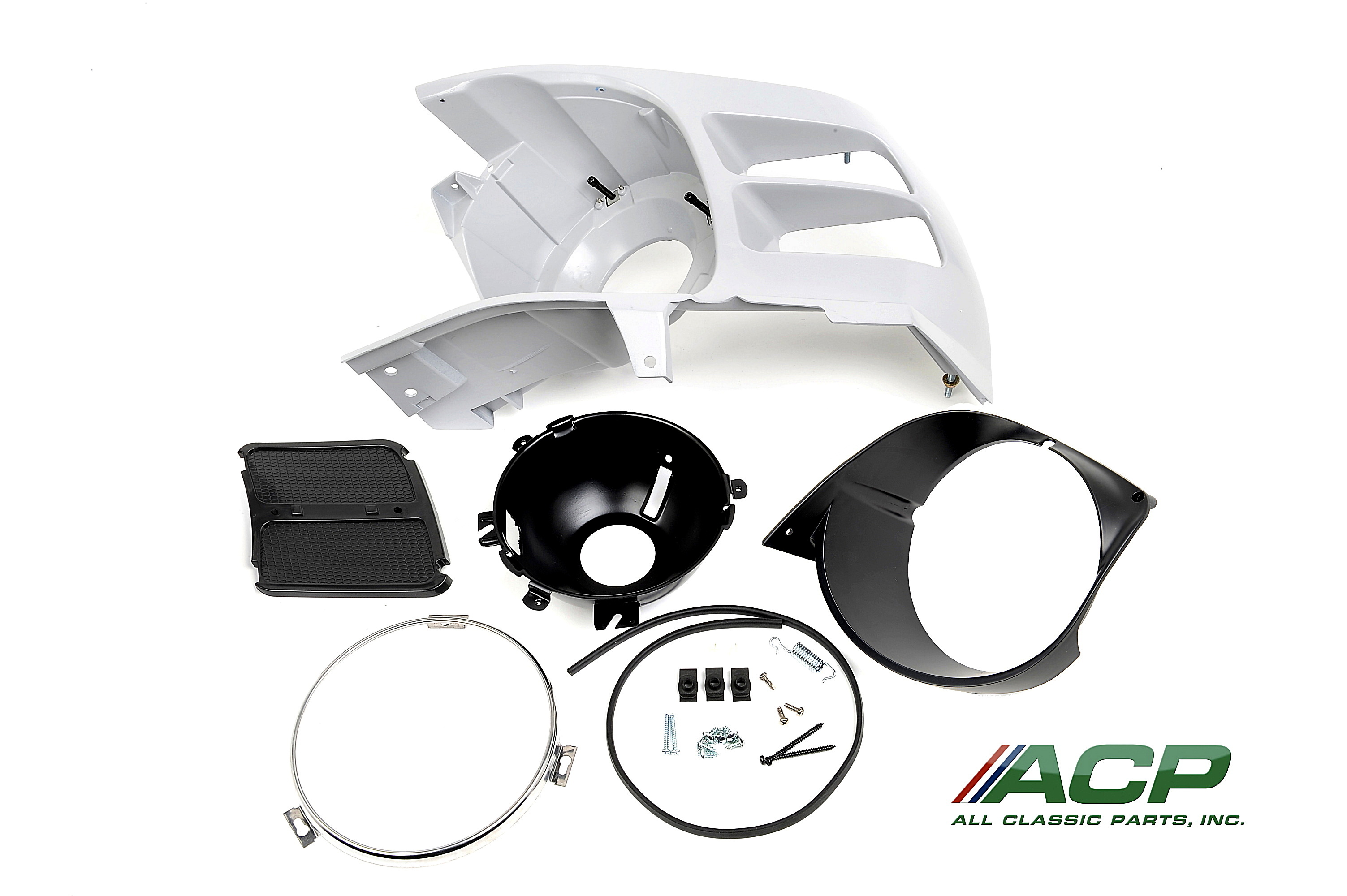 1970 Ford Mustang Headlight Assembly Kit Left Hand New Drivers Side 1970 Ford Mustang Headlight Assembly Kit Left Hand New Drivers Side